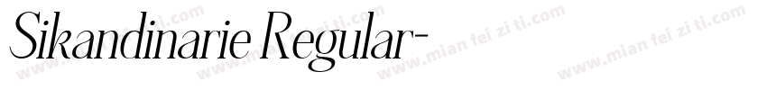 Sikandinarie Regular字体转换